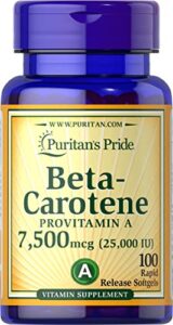 beta carotene for immune and eye health by puritan’s pride to support a healthy immune system 100 softgels