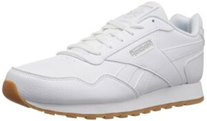 reebok women’s classic harman run sneaker, white/gum, 10