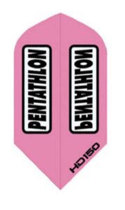 us darts 3 sets (9 flights) pentathlon hd150 pink slim dart flights – 150 micron – ex-tough