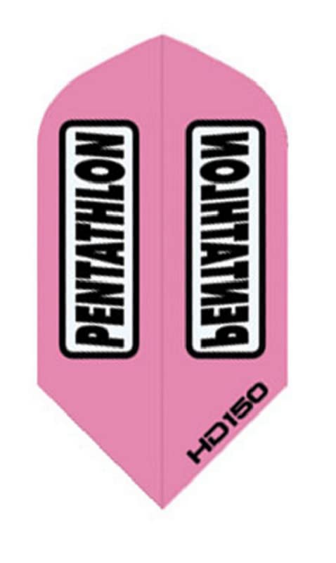 US Darts 3 Sets (9 Flights) Pentathlon HD150 Pink Slim Dart Flights - 150 Micron - Ex-Tough