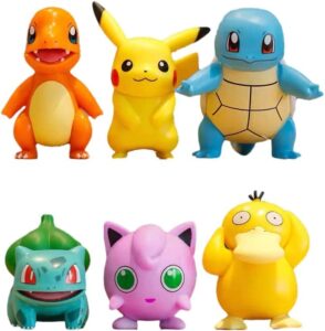 6 pcs anime action figure set collection pocket monster action figure for children’s toy set birthday party gift idea toys