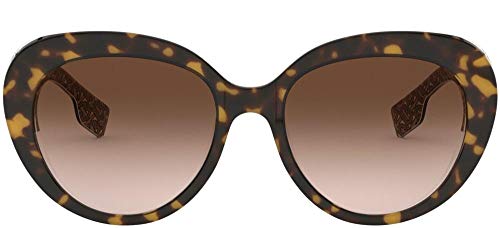 BURBERRY BE 4298 382713 Havana Plastic Cat-Eye Sunglasses Brown Gradient Lens