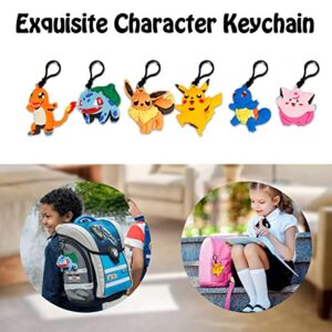 Guilin Prefilled Easter Eggs with Keychains Toys, 6pcs Easter Eggs with 24pcs Keychains Toys Inside, Easter Gifts wor Kids, Colorful Toy Easter Egg Fillers Easter Basket Stuffers Easter Party Favors