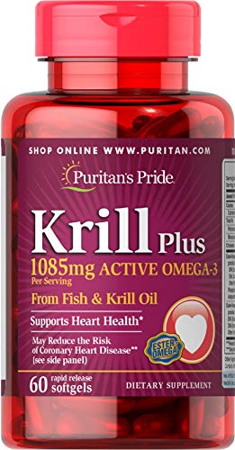 Puritan's Pride Krill Oil Plus High Omega-3 Concentrate 1085 mg