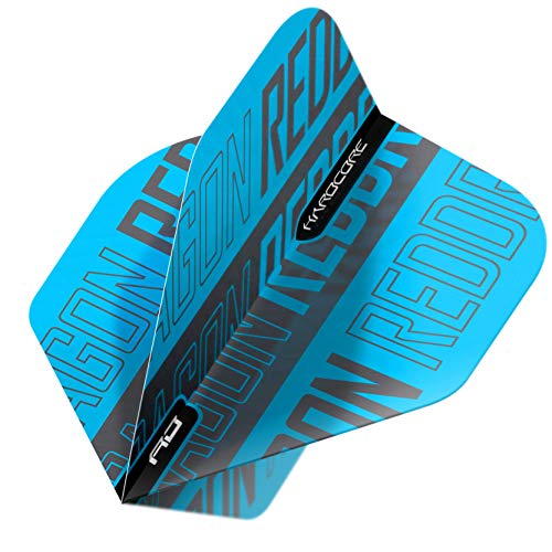 RED DRAGON Hardcore XT Blue and Black Dart Flights - 4 Sets Per Pack (12 Dart Flights in Total)