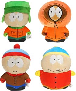 south north park plush toys, 8” kyle cartman kenny butter doll doll plush toys,soft cotton stuffed plush doll toy stuffed ornaments gift, anime cartoon fans children adults (4pcs)