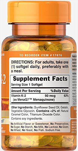 Puritans Pride Vitamin K-2 Menaq7 50 Mcg