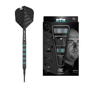 target darts rob cross black edition 18g 90% tungsten soft tip darts set