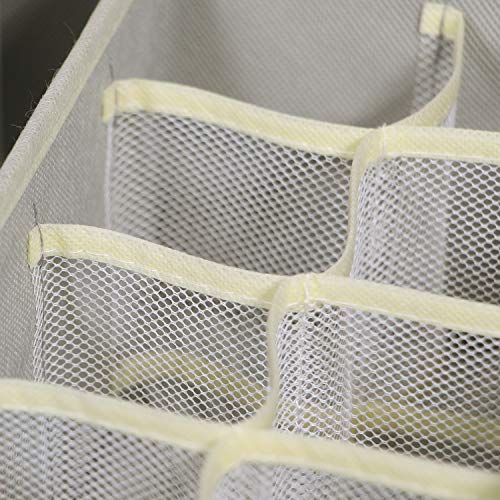 TENABORT 12 Pack Foldable Drawer Organizer Dividers Cloth Storage Box Closet Dresser Organizer Cube Fabric Containers Basket Bins for Underwear Bras Socks Panties Lingeries Nursery Baby Clothes Gray