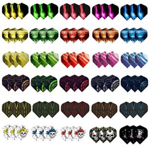 WLHGH Dart Flights, 6 Styles, 30 Sets, 90 Pieces, PET Standard Accessories for Darts, Perfect Equipment for Soft/Steel Tip Darts Games (6 Styles, 30 Sets, 90 Pieces)