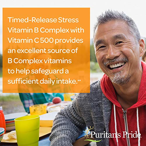 Puritan's Pride Stress Vitamin B-Complex with Vitamin C-500 Timed Release, 120 Count