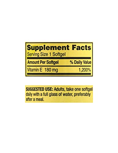 Spring Valley - Vitamin E 180 mg (400 IU) - 100 Count + STS Fridge Magnet.