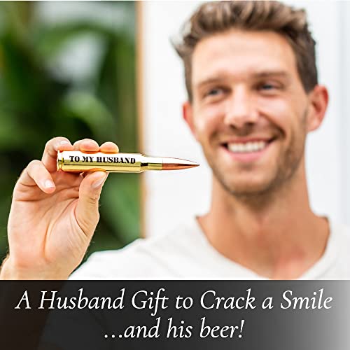 Anniversary Gifts' for Him I Wedding Anniversary Gift' for Husband - Engraved 'To My Husband Love You Always’ - 50. Cal Bottle Opener I Wedding Anniversary for Men Gift Ideas