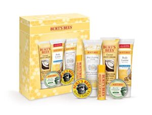 burt’s bees easter basket stuffers, 6 mini products – coconut foot cream, milk & honey body lotion, soap bark & chamomile deep cleansing cream, res-q ointment, hand salve & beeswax lip balm