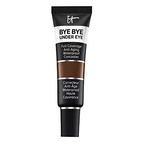 IT Cosmetics Bye Bye Under Eye Full Coverage Concealer - for Dark Circles, Fine Lines, Redness & Discoloration - Waterproof - Anti-Aging - Natural Finish – 44.0 Deep Natural (N), 0.4 fl oz