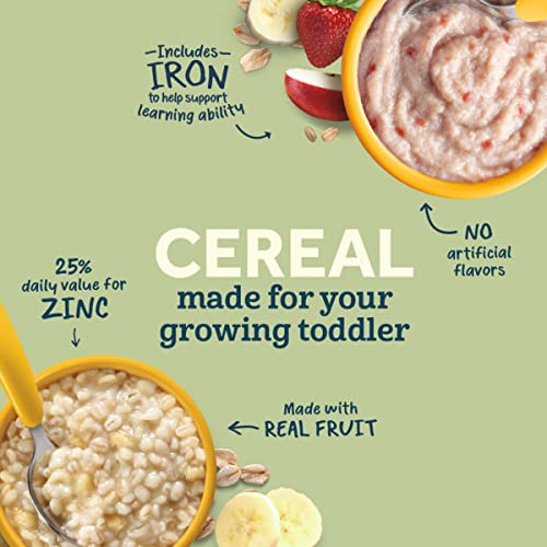 Gerber Baby Cereal Hearty Bits Multigrain Cereal Banana Apple Strawberry, 8 Ounce (Pack of 3)