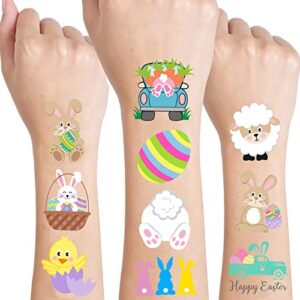 Easter Egg Fillers, 34Pcs Temporary Tattoos Easter Gifts for Kids, Removable Tattoo Easter Stickers for Easter Basket Stuffers, Toddlers Boys Girls Easter Decoration Party Favors Supplies