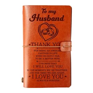 welsky anniversary for him husband gifts from wife, birthday gifts for husband anniversary wedding gifts for him-i love you always&forever-140 pages refillable journal husband appreciation gifts