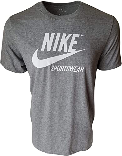 Nike Men Futura Sportswear Logo T-Shirt (Large, Grey)