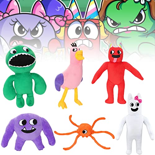 SALACICI Garten of Banban Plush, Garden of Ban Ban Jumbo Josh Plush, Opila Bird Plushies, Monster Horror Stuffed Figure Dolls, Suitable for Gifts to Fans and Friends(6PCS)