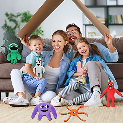 SALACICI Garten of Banban Plush, Garden of Ban Ban Jumbo Josh Plush, Opila Bird Plushies, Monster Horror Stuffed Figure Dolls, Suitable for Gifts to Fans and Friends(6PCS)