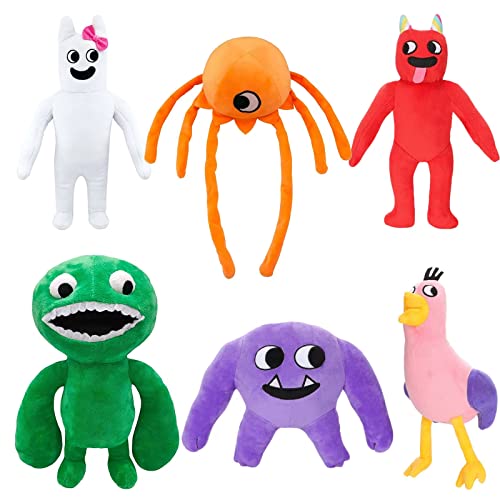 SALACICI Garten of Banban Plush, Garden of Ban Ban Jumbo Josh Plush, Opila Bird Plushies, Monster Horror Stuffed Figure Dolls, Suitable for Gifts to Fans and Friends(6PCS)