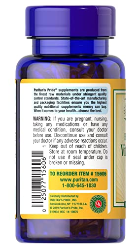 Puritan's Pride High-Potency Vitamin D3 1000 IU, 200 Softgels