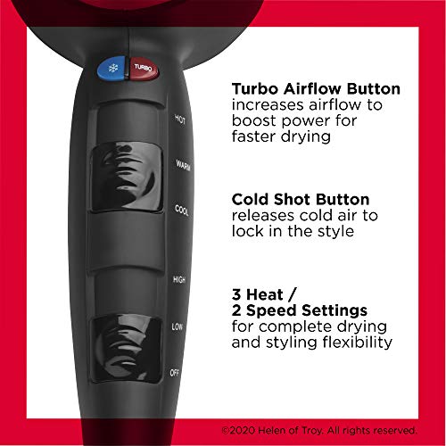 Revlon Turbo Hair Dryer | 1875 Watts of Maximum Shine, Fast Dry (Silver)