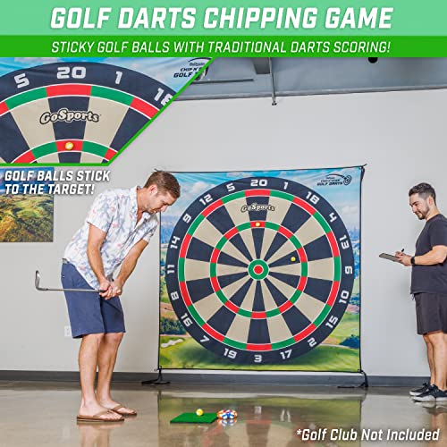 GoSports Chip N' Stick Golf Games with Chip N' Stick Golf Balls - Giant Size Targets with Chipping Mat - Choose Classic or Darts