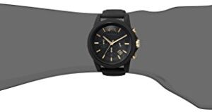 AX ARMANI EXCHANGE Men's Chronograph Black Silicone Strap & Luggage Tag Gift Set (Model: AX7105)