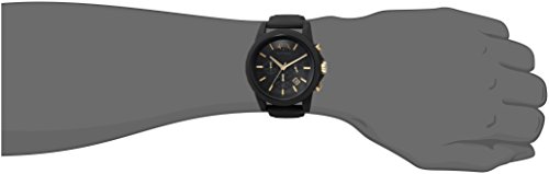 AX ARMANI EXCHANGE Men's Chronograph Black Silicone Strap & Luggage Tag Gift Set (Model: AX7105)