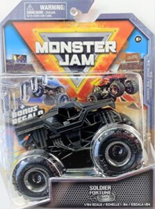 monster jam series 24 soldier fortune black op 1:64 scale truck with bonus regalo