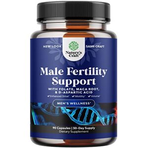 prenatal multivitamin male fertility supplement – mens fertility supplement with l-arginine d-aspartic acid and maca root prenatal vitamins for enhanced motility volume potency and fertility support