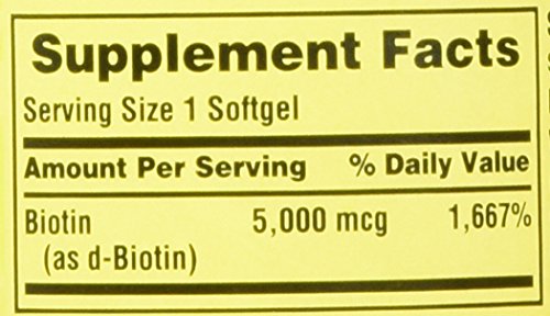 Spring Valley - Biotin 5000 mcg, 240 Softgels