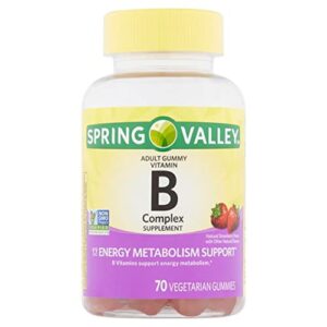 vitamin b for adults with vitamin b6, b12, c, biotin, niacin, folic acid, vegan – vegetarian – energy, spring va, gummy