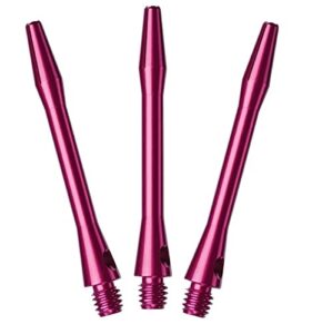 us darts – 3 sets (9 shafts) pink aluminum dart shafts + o’rings, 2″ medium
