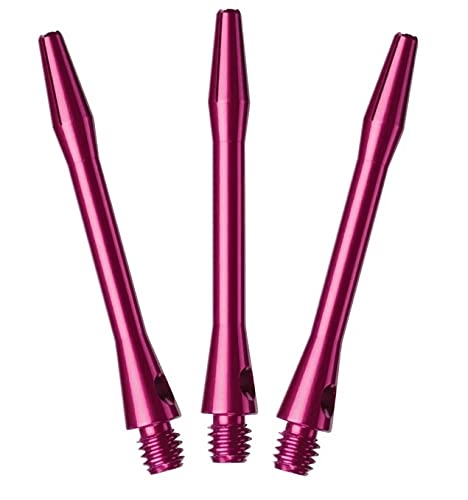 US Darts - 3 Sets (9 shafts) Pink Aluminum Dart Shafts + O'rings, 2" Medium