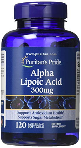 Alpha Lipoic Acid Softgel 300mg, Supports Antioxidant Health, 120 ct by Puritan's Pride