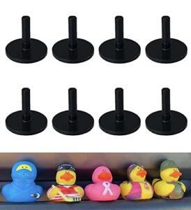 teyouyi 8pcs duck plug – rubber duck mount,flock locker rubber duck holder for jeep dash and fixed display,gift for jeep lover,black（excluding rubber duck）