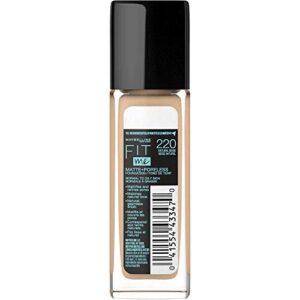 Maybelline Fit Me Matte + Poreless Liquid Foundation Makeup, Natural Beige, 1 fl; oz; Oil-Free Foundation