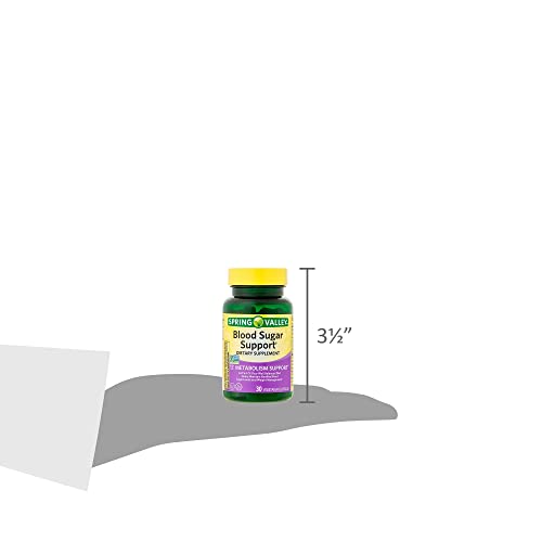 Maintain Healthy Blood Sugar Levels with Spring Valley's Dietary Supplement. Includes Luall Fridge Magnetic + Spring Valley Blood Sugar Support Dietary Supplement, 30 Count