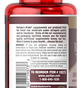 Puritans Pride Black Cherry 1000 mg Capsules, 200 Count