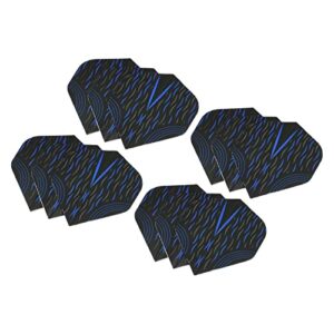 patikil dart flights, 12 pack pet standard darts accessories replacement parts for soft tip steel tip, pinstripe style, black, gray, blue