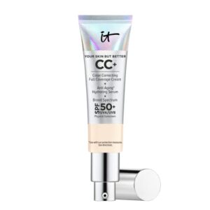 it cosmetics your skin but better cc+ cream, fair (w) – color correcting cream, full-coverage foundation, hydrating serum & spf 50+ sunscreen – natural finish – 1.08 fl oz