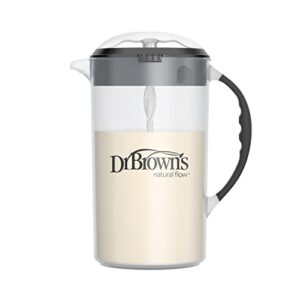 dr. brown’s baby formula mixing pitcher with adjustable stopper, locking lid, & no drip spout, 32oz, bpa free, black