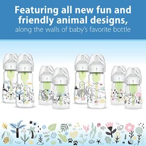 Dr. Brown’s Natural Flow® Anti-Colic Options+™ Wide-Neck Baby Bottle Designer Edition Bottles, Jungle Decos, 5 oz/150 mL, Level 1 Nipple, 2-Pack, 0m+