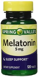 spring valley melatonin 5mg twin pack, 120 count (pack of 2)