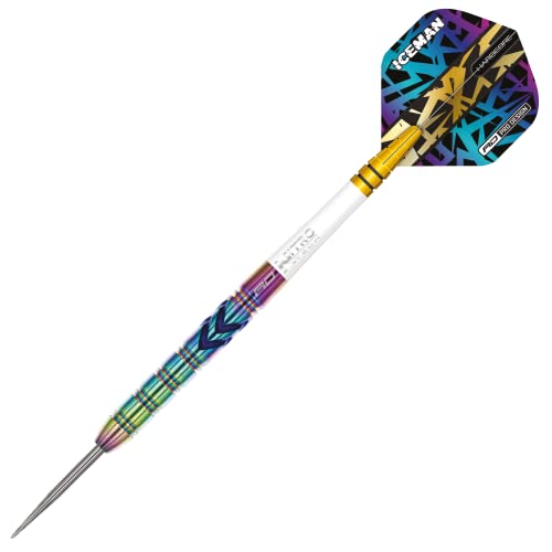 RED DRAGON Gerwyn Iceman Price Ionic 23 Gram Premium Tungsten Darts Set with Flights and Stems