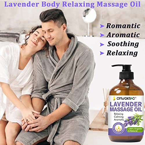 Massage Oil for Massage Therapy,Ginger Oil Lymphatic Drainage-Arnica Sore Muscle Oil Massage & Lavender Oil Relaxing Massage Oils, Massage Kit With Massage Roller Ball Mother Day Father Day Gifts Men