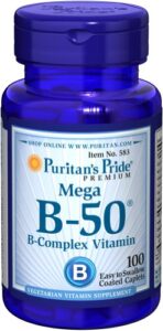 puritans pride vitamin b-50 complex caplets, 100 count